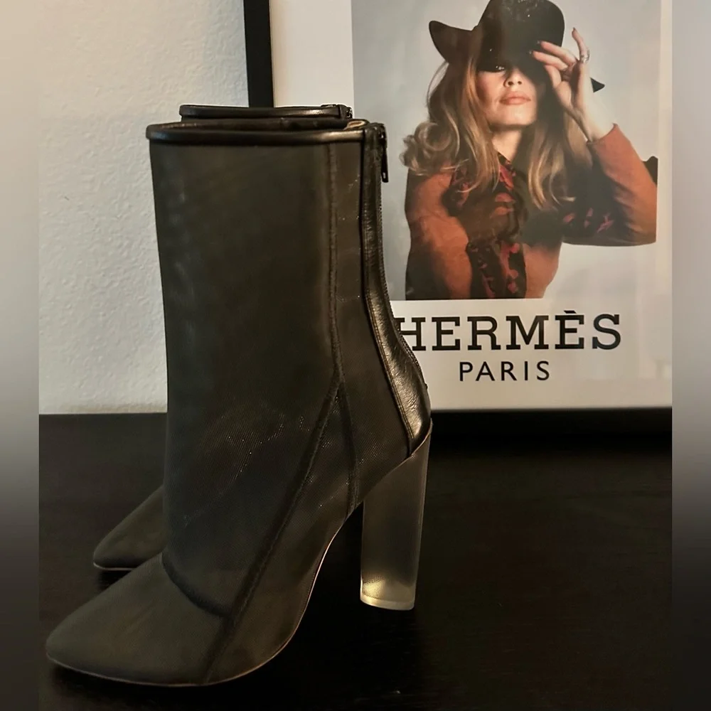 Mesh Ankle Boots Black Size 36.5 - US 6 - Picture 5 of 9